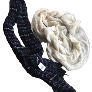 Cream infinity scarf /NWT black scarf